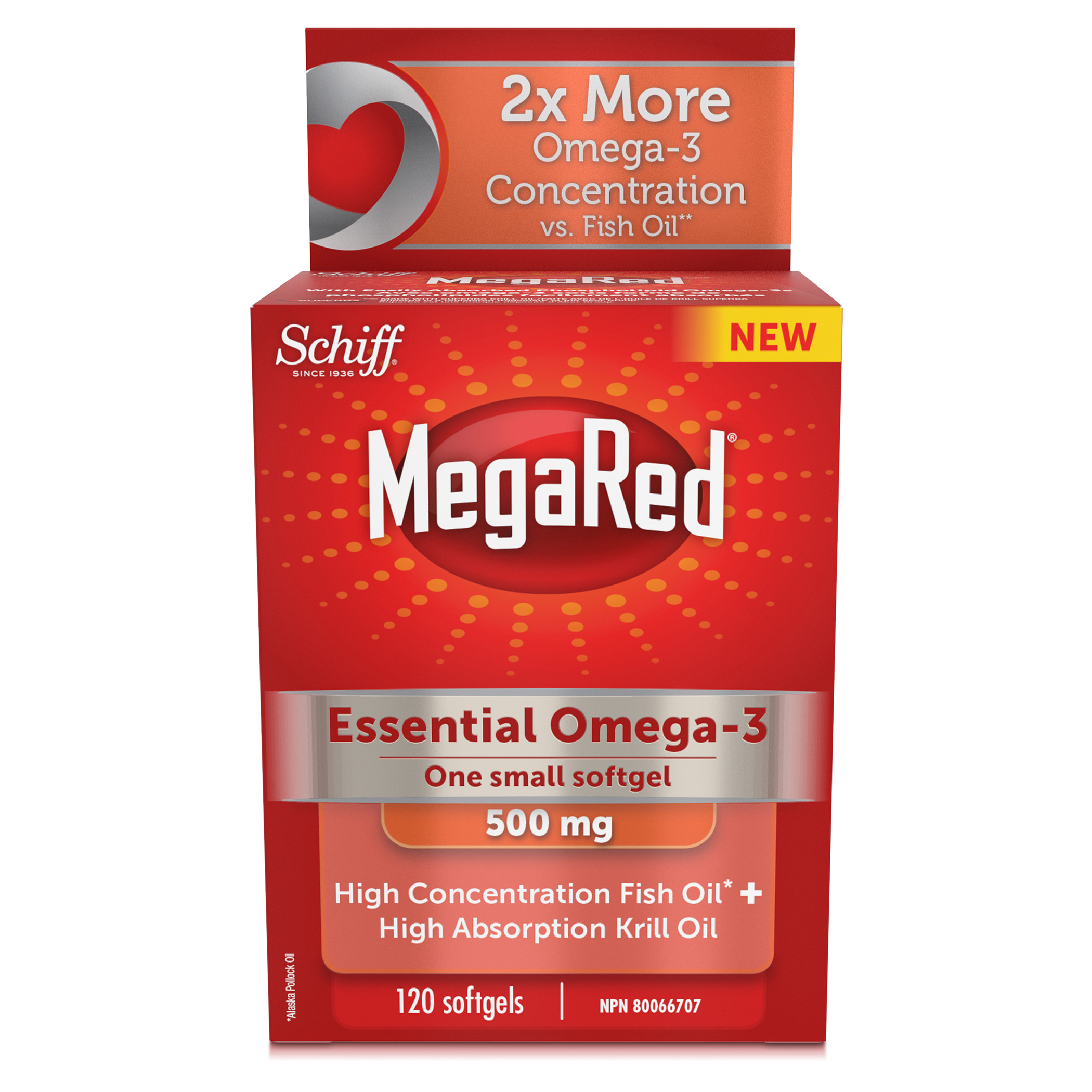 MegaRed® Essential Omega-3 - 500 mg Softgels (Canada)